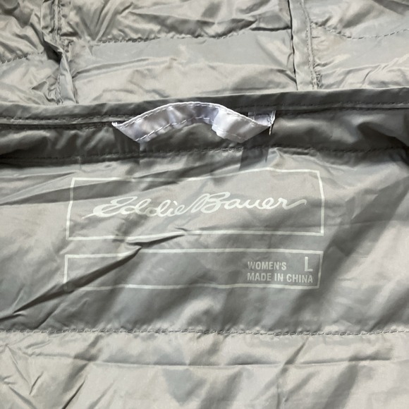 Eddie Bauer EB650 80% Down 20% Waterfowl Feathers Packable Puffer Jacket Sz L - Picture 15 of 15